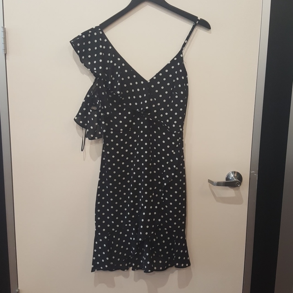 Asymmetrical dot dress